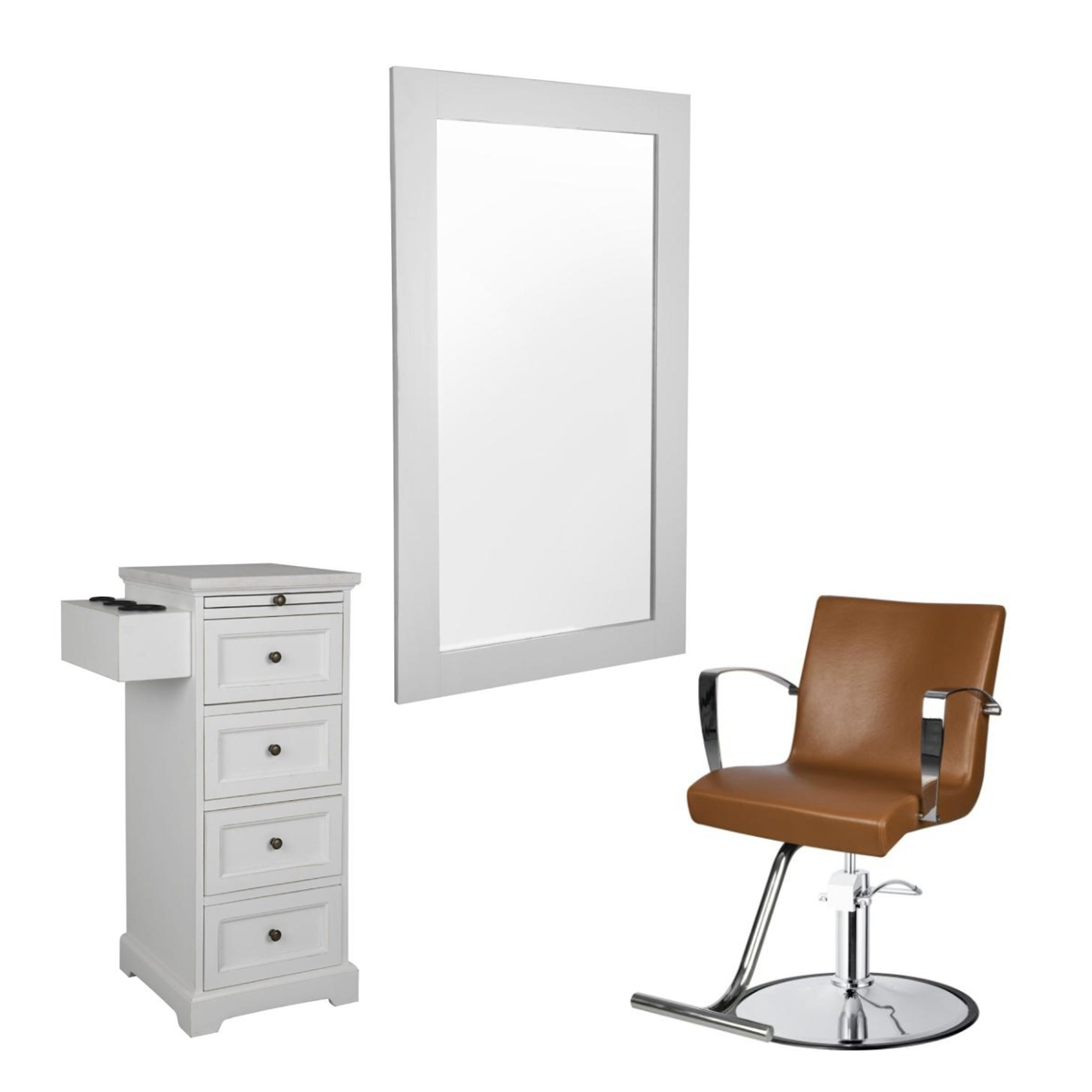 Carrera Styling Chair, Ansley Styling Station, & Bradham Mirror