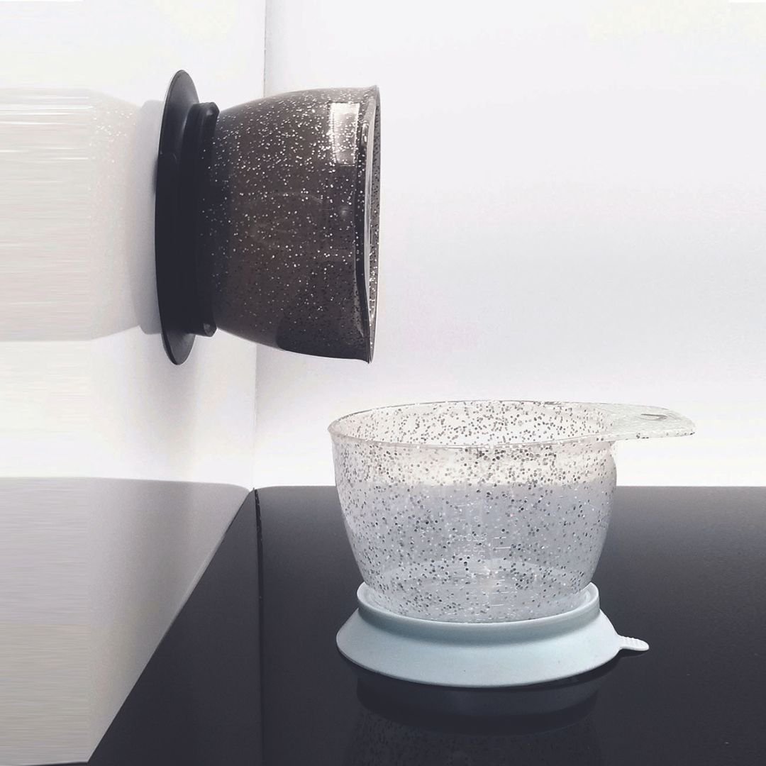 Colortrak Galaxy Glitter Bowls with Removable Suction Ring