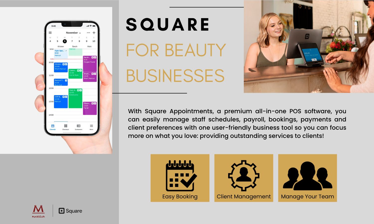 Square Appointments POS software for waxing salons