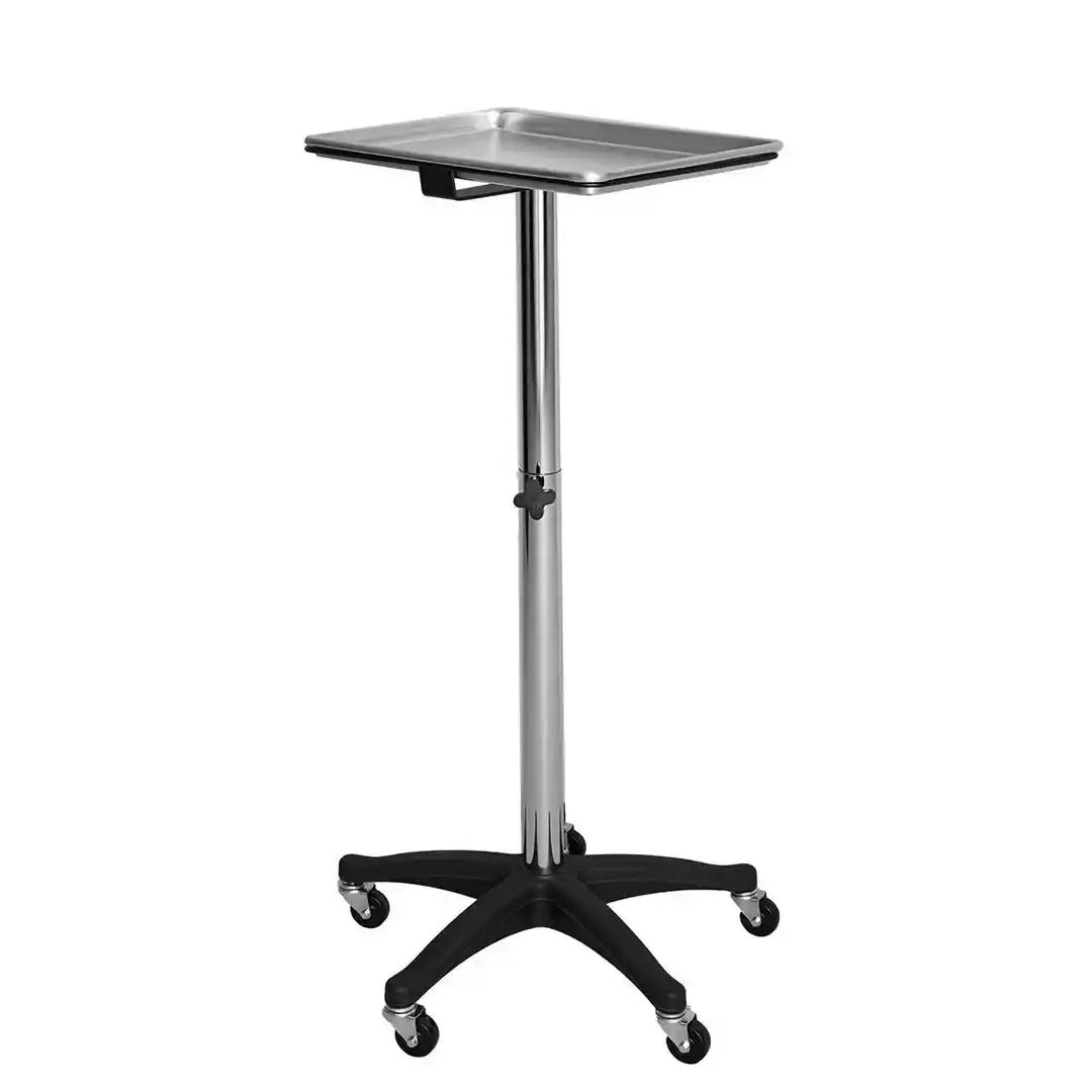 wheeled aluminum salon service tray