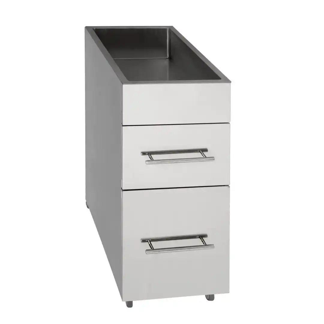 stainless steel wheeled storage trolley for hair salons